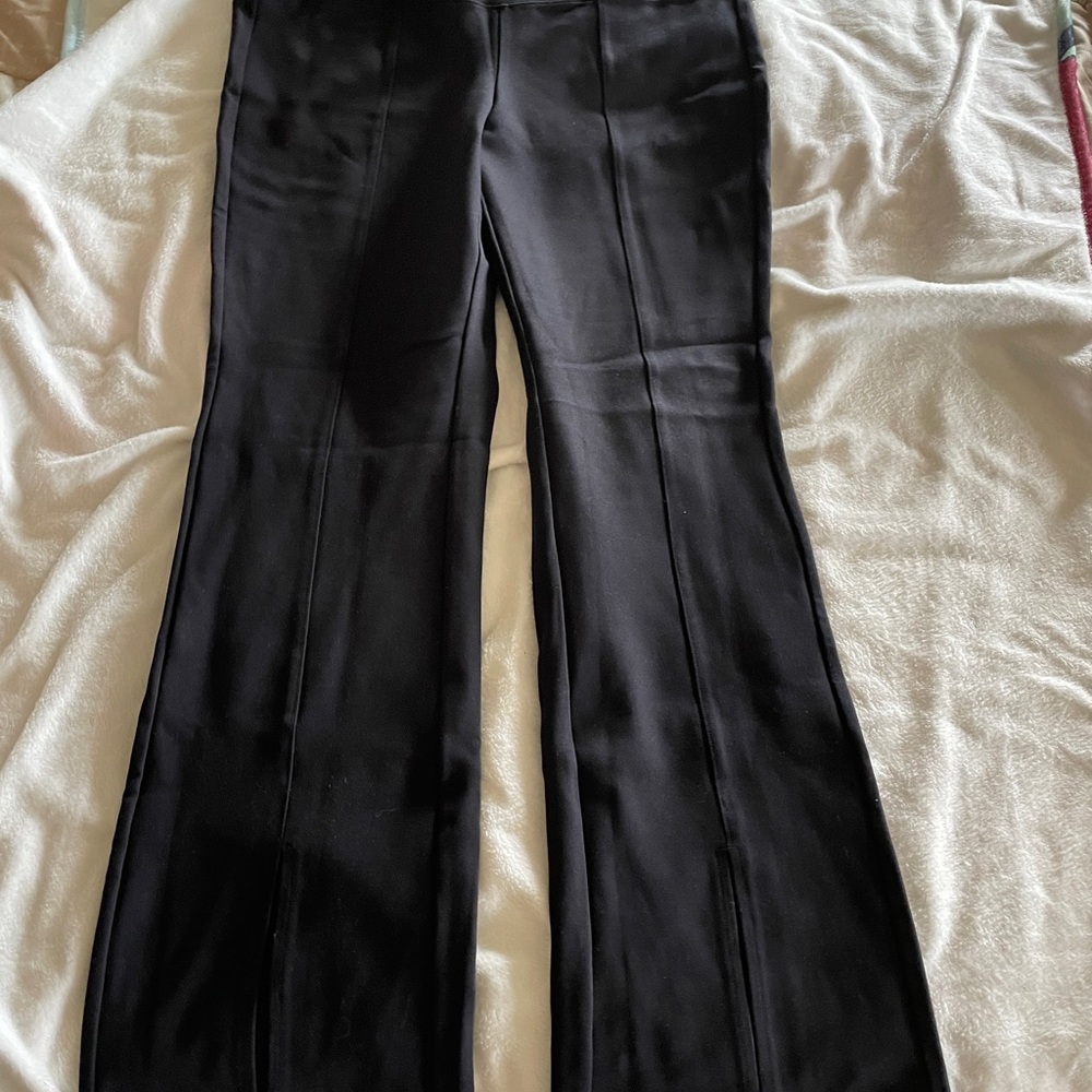 Yoga Dress Pants, high rise slit flare
